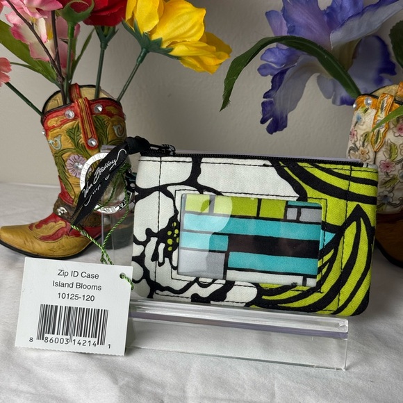NWT Vera Bradley Island Blooms Zip ID Case ID's & Credit Card Holder Keyring - Picture 1 of 5
